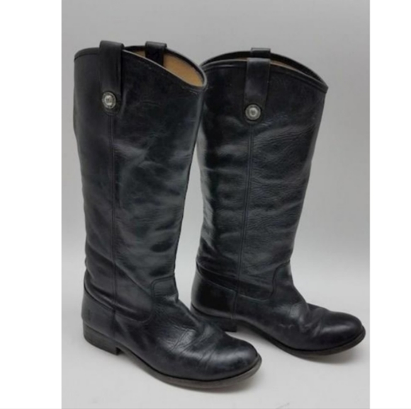 Frye Black Melissa Riding Boots - Picture 1 of 8